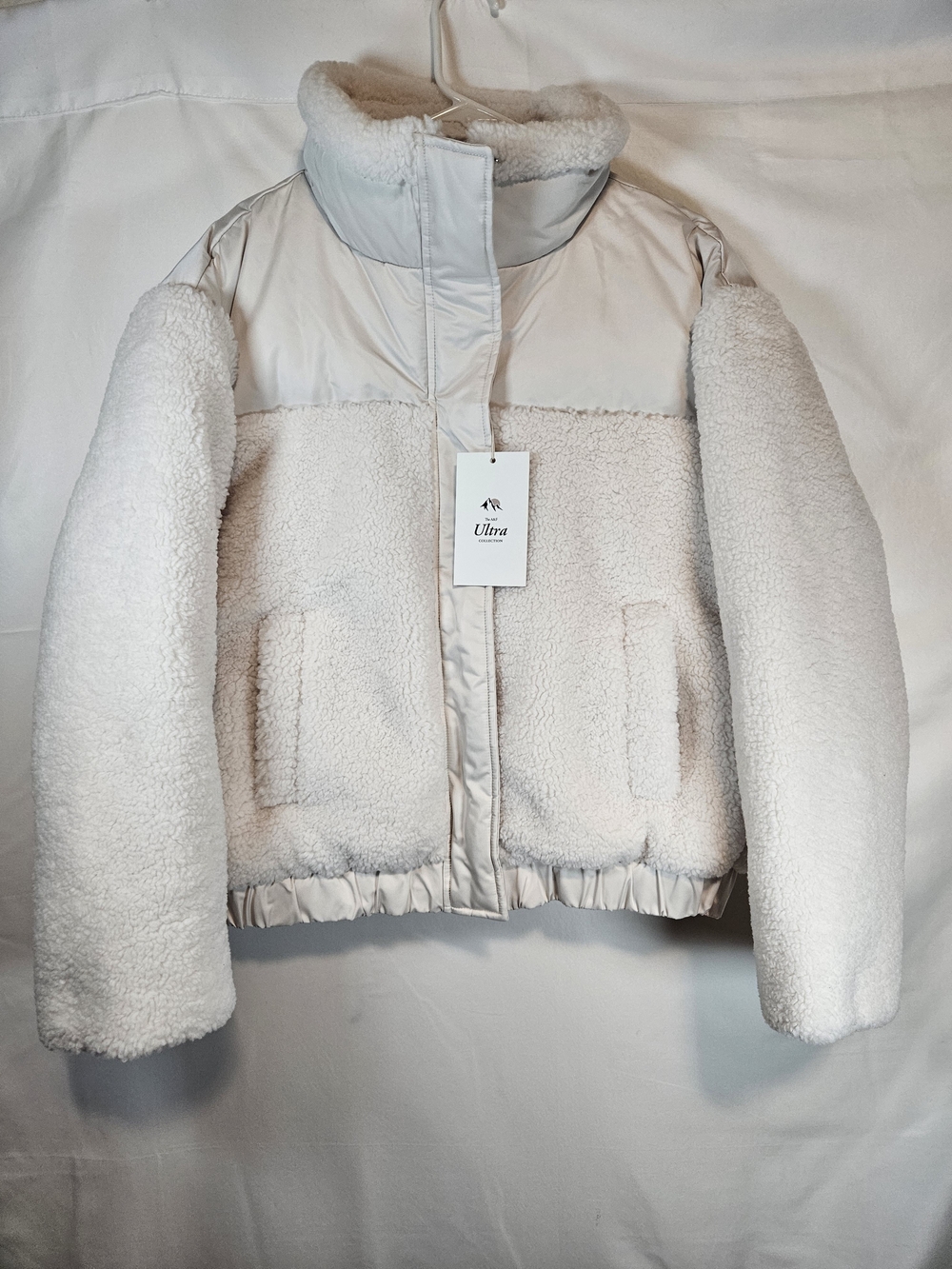 Abercrombie & Fitch Ultra White Sherpa Teddy Jacket